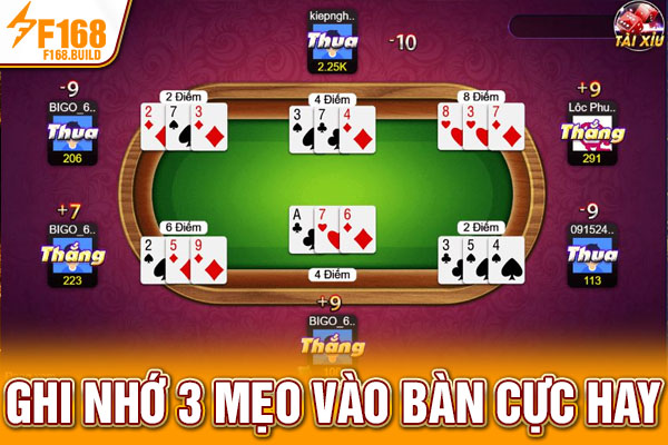 Ghi nhớ 3 mẹo vào bàn cực hay Ghi nhớ 3 mẹo vào bàn cực hay